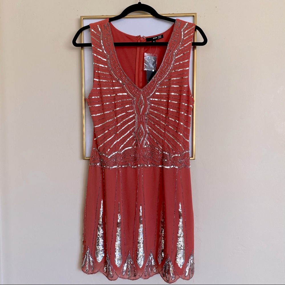 Flapper Coral Dress
